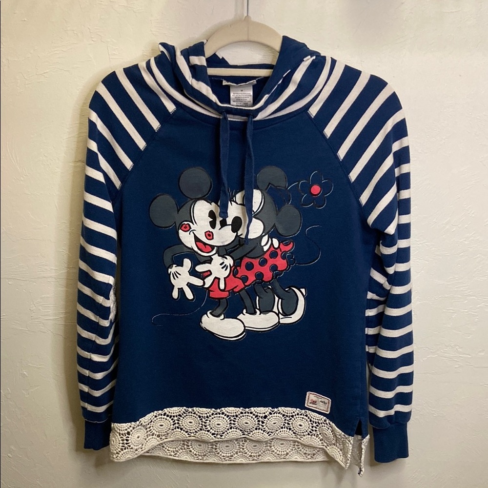 Disney Mickey and Minnie Striped Hoodie